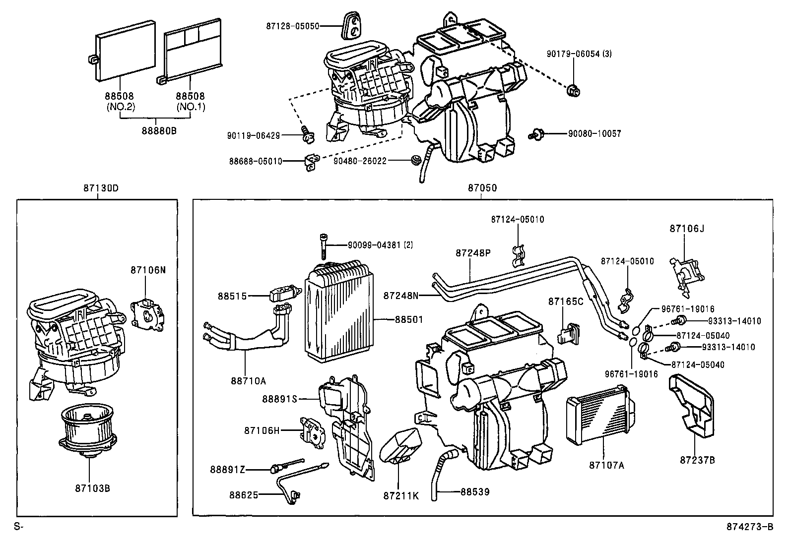 Exploded illustration 874273B