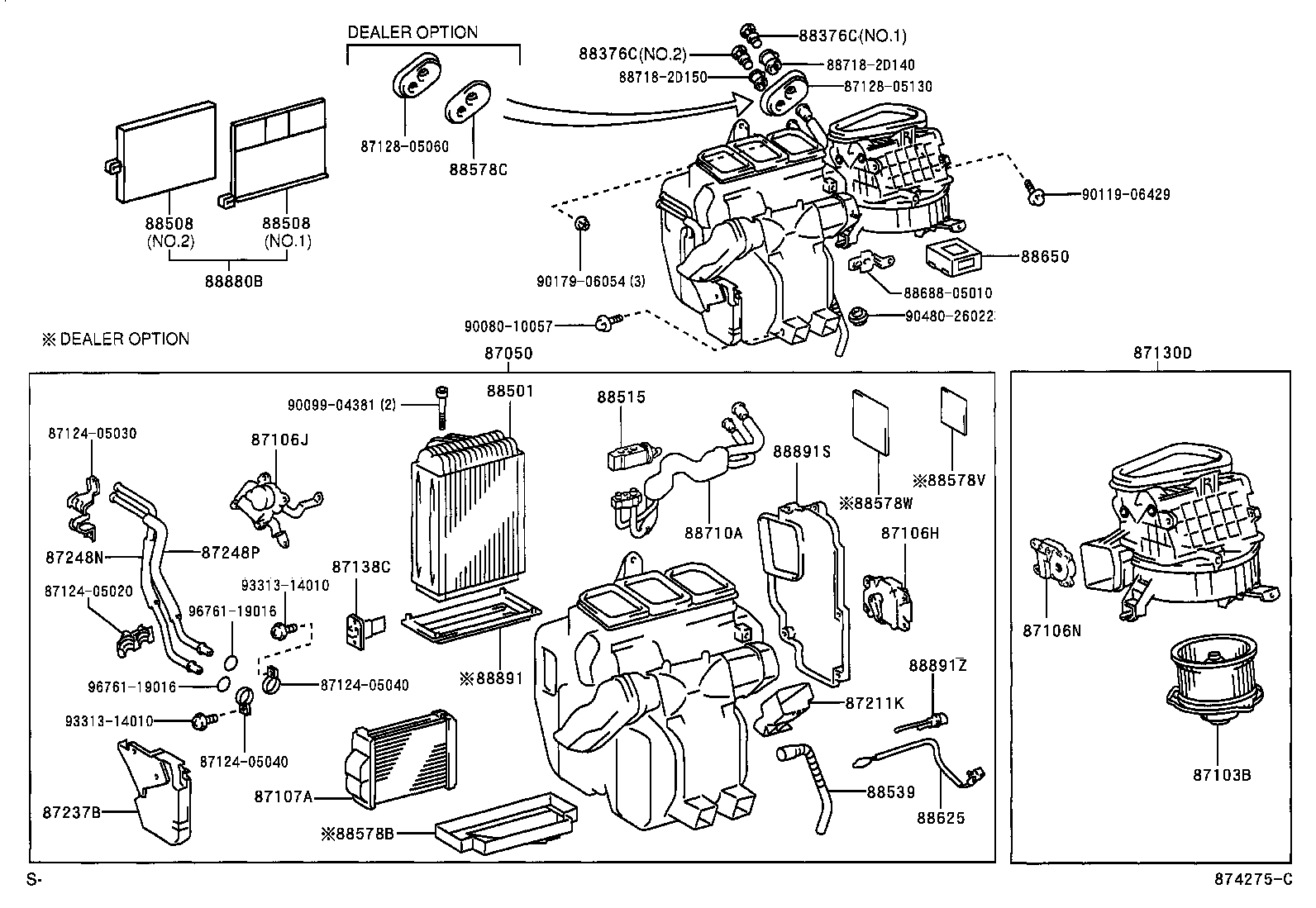 Exploded illustration 874275C