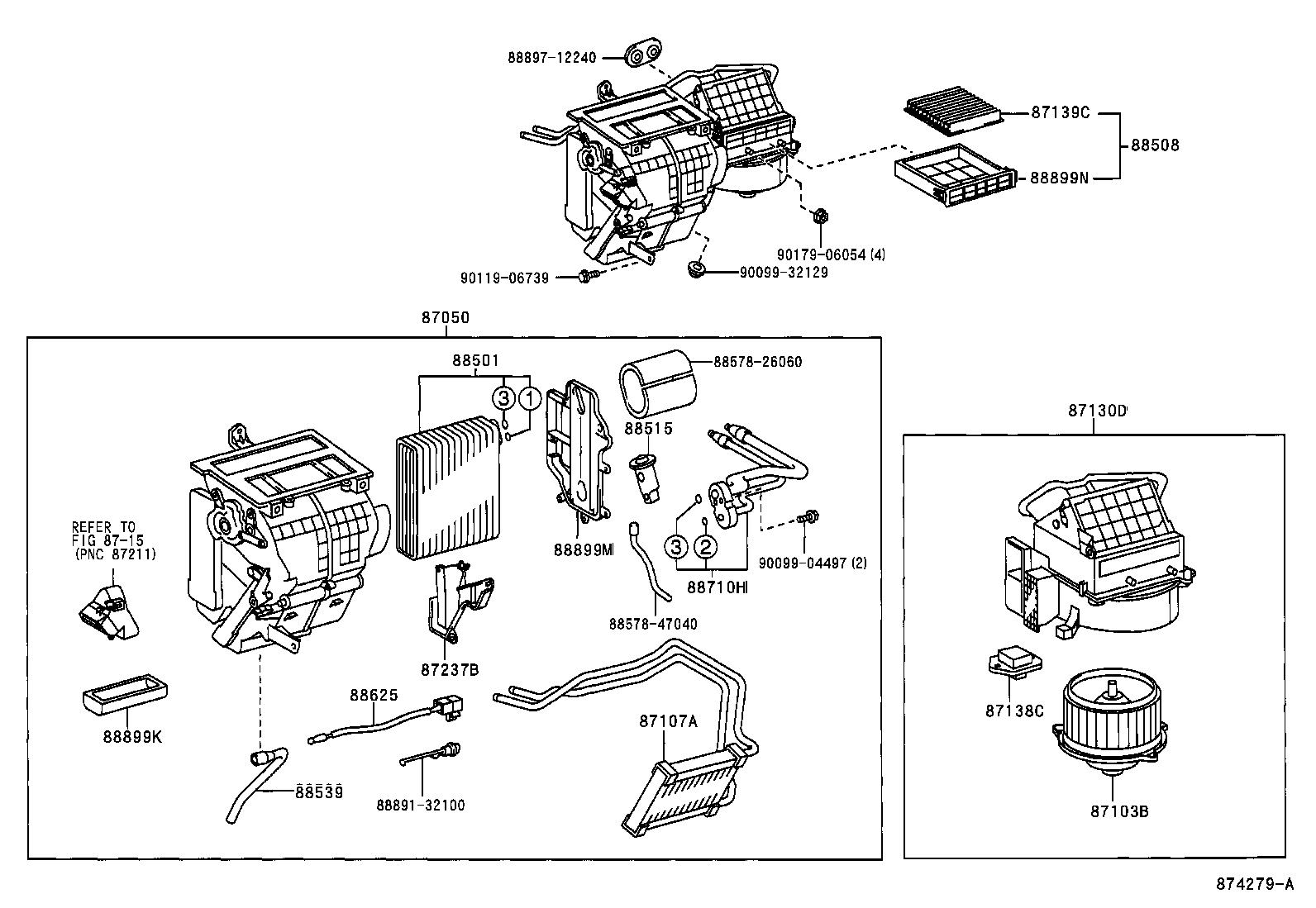 Exploded illustration 874279A