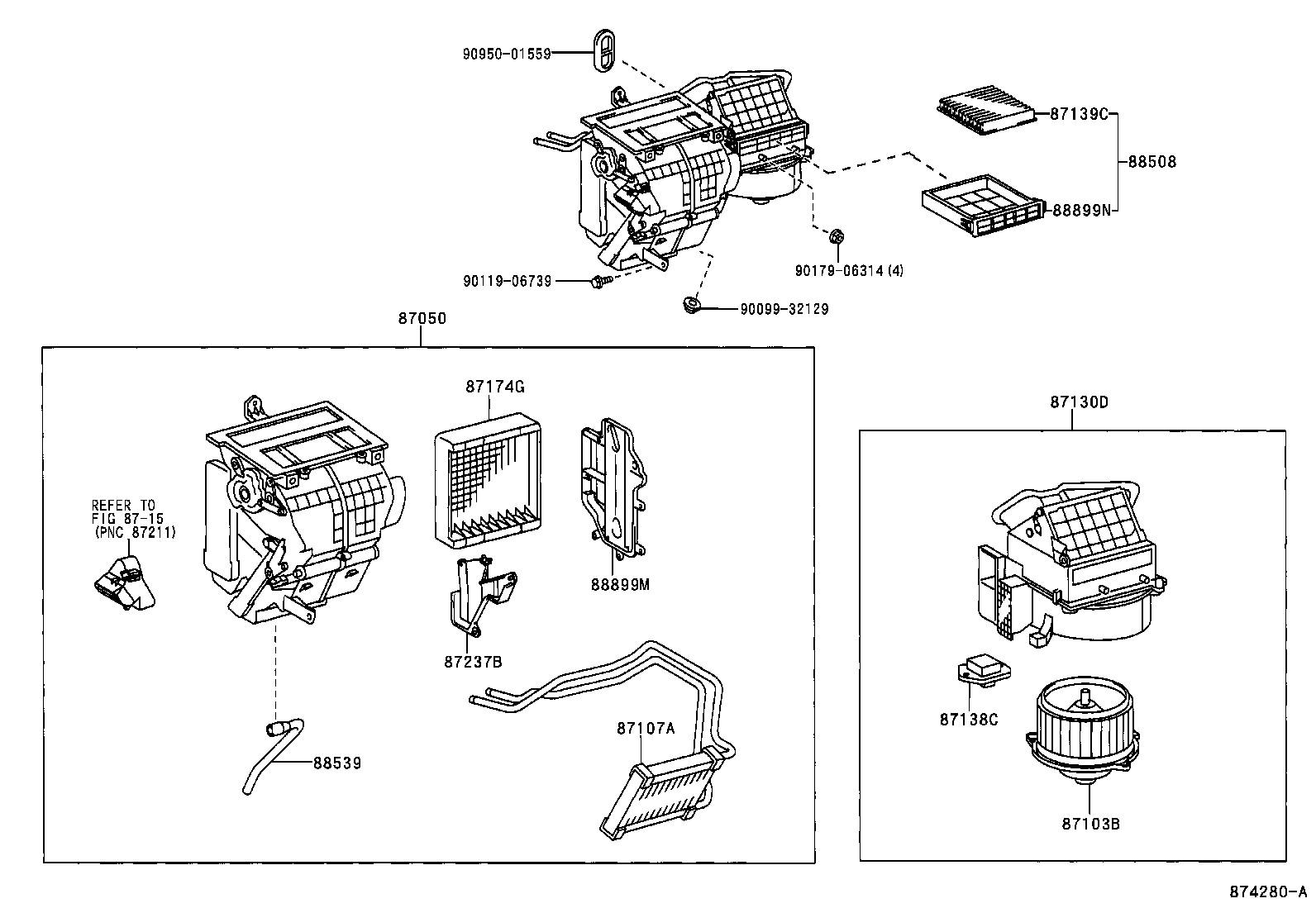 Exploded illustration 874280A