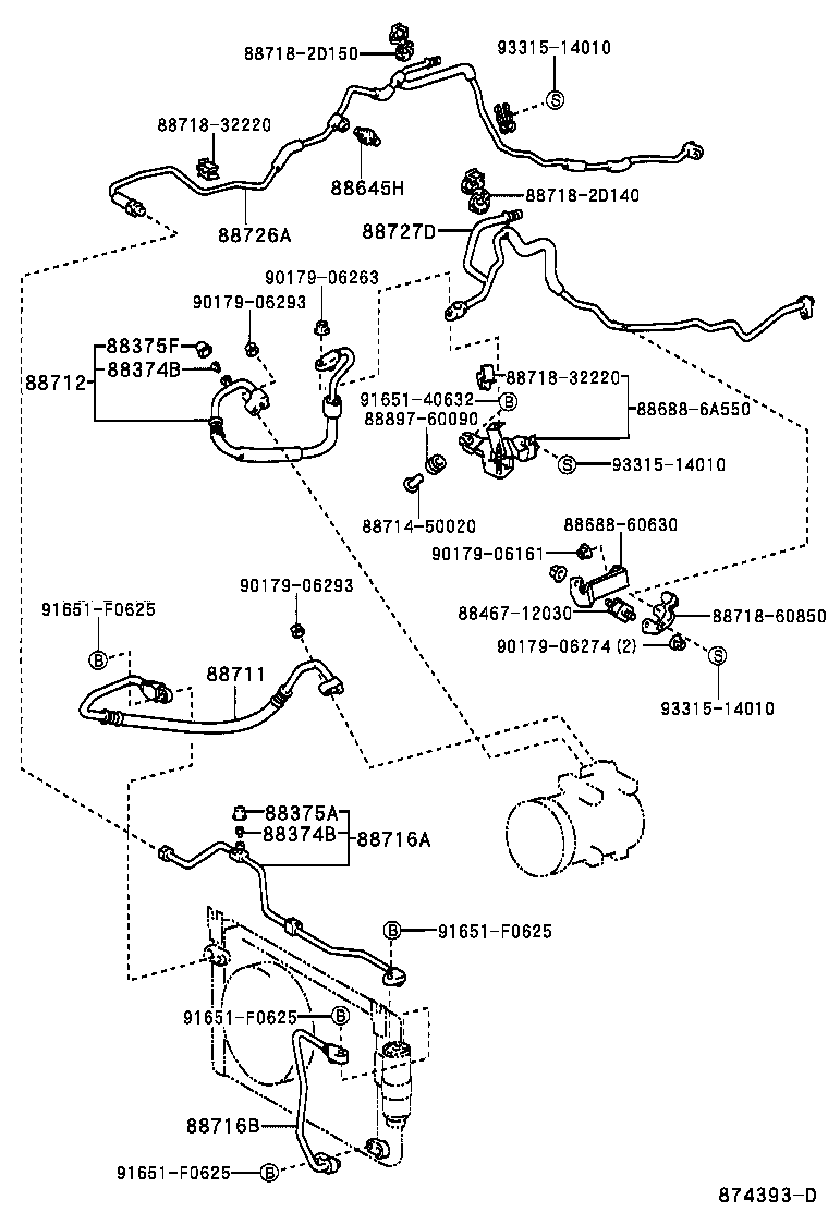 Exploded illustration 874393D