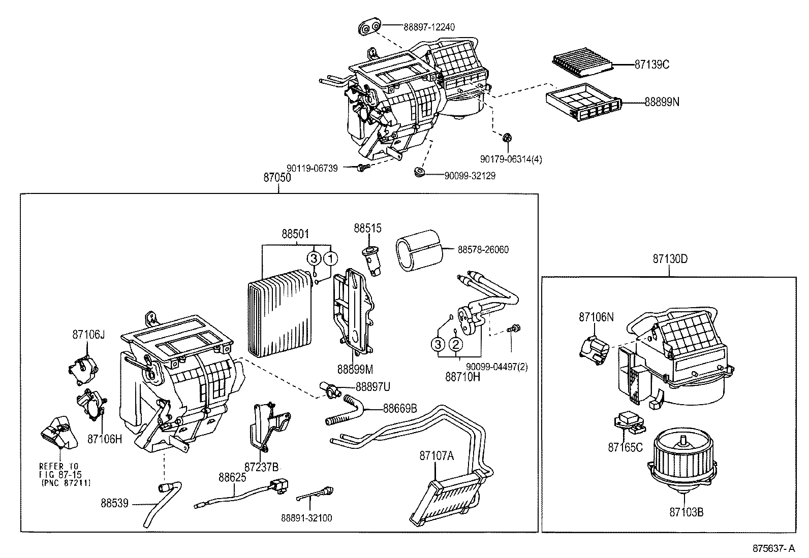 Exploded illustration 875637A