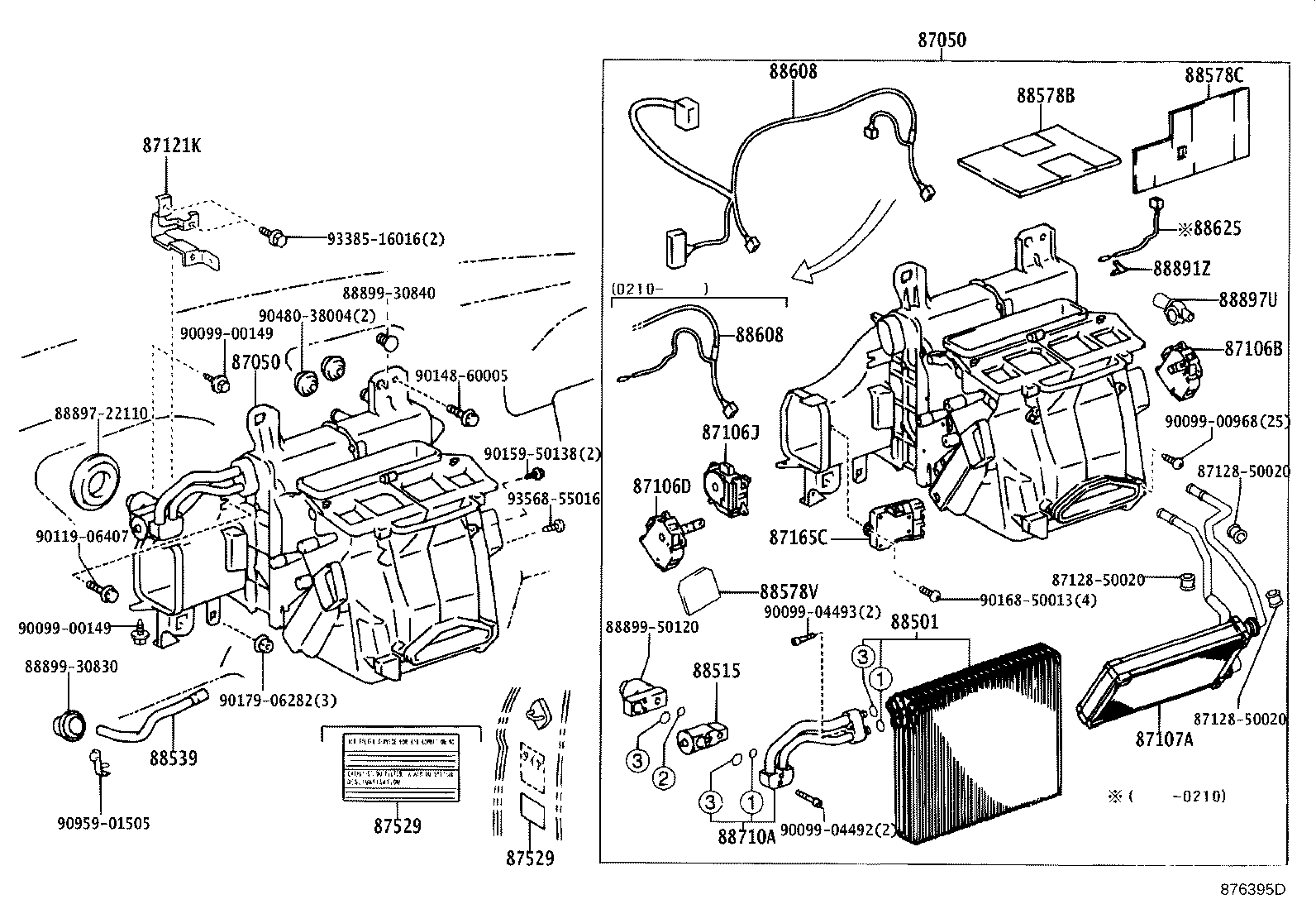 Exploded illustration 876395D