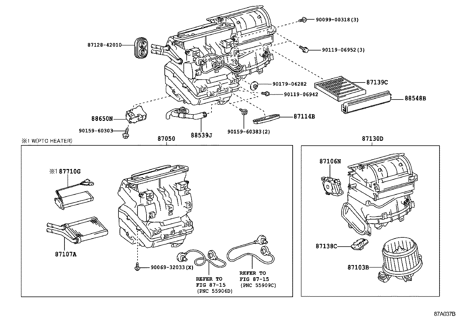 Exploded illustration 87A037B