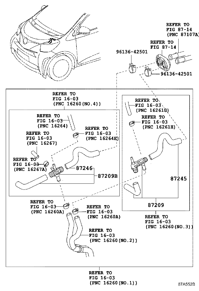 Exploded illustration 87A552B