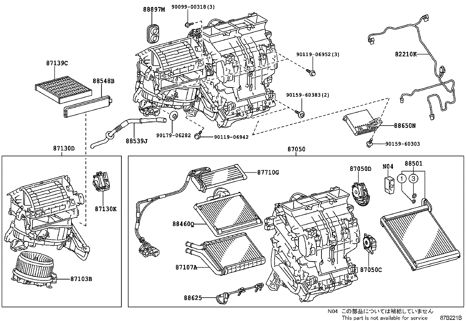 Exploded illustration 87B221B