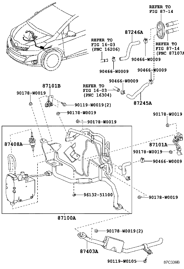 Exploded illustration 87C339B