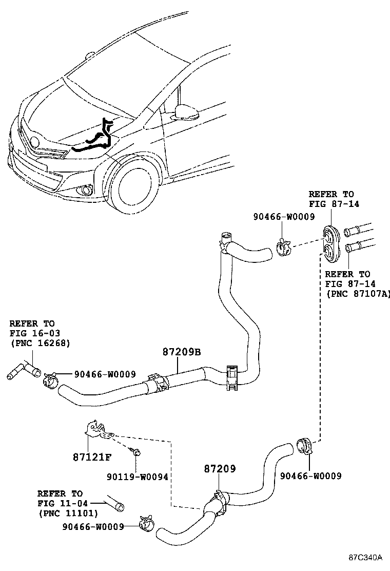 Exploded illustration 87C340A