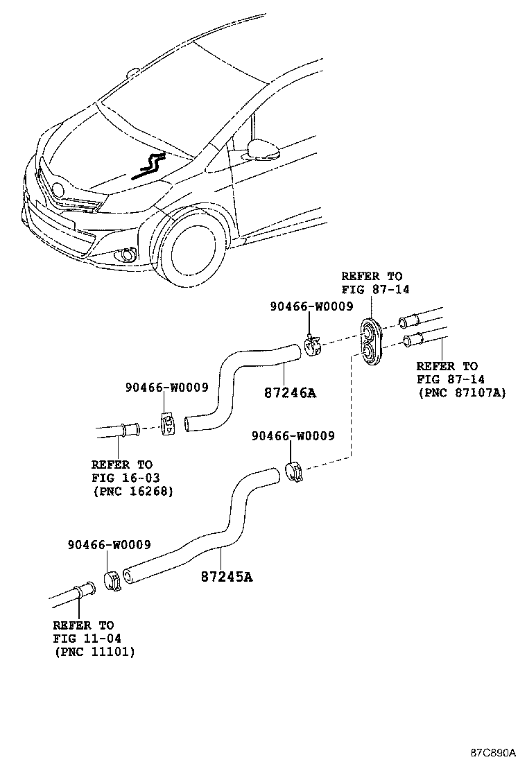 Exploded illustration 87C890A
