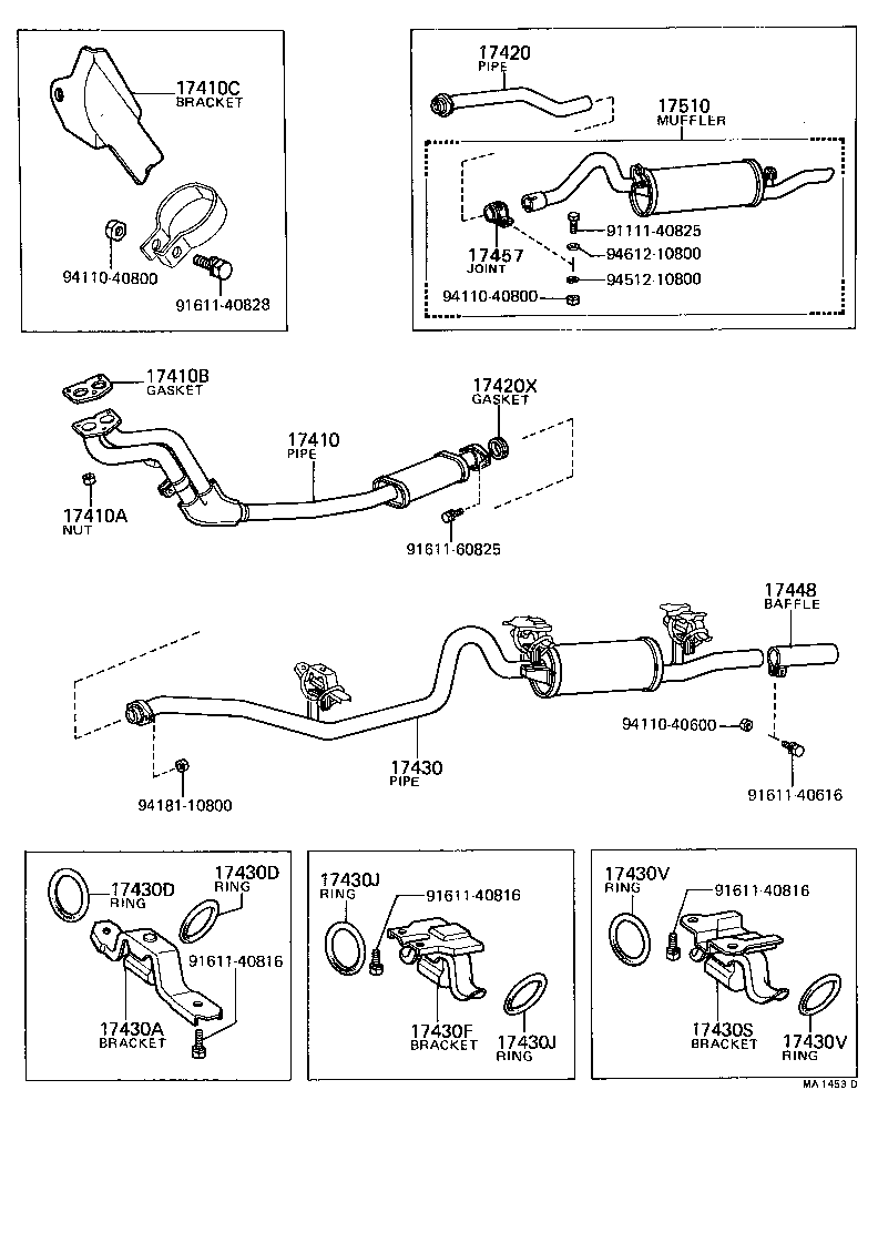 Exploded illustration MA1453D