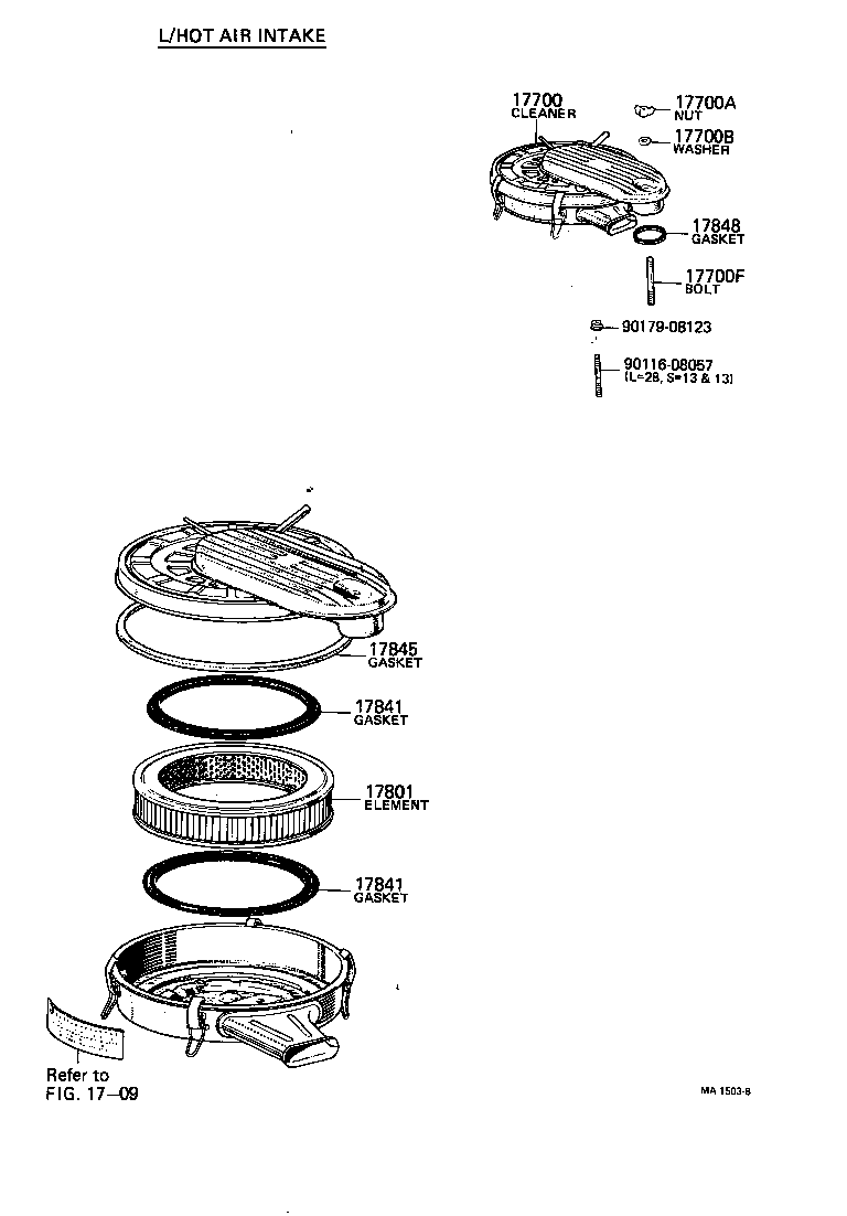 Exploded illustration MA1503B