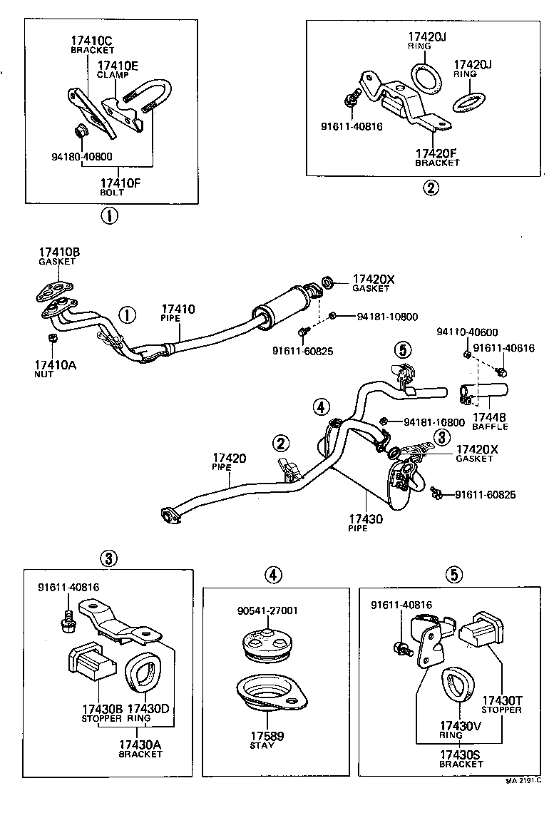 Exploded illustration MA2191C