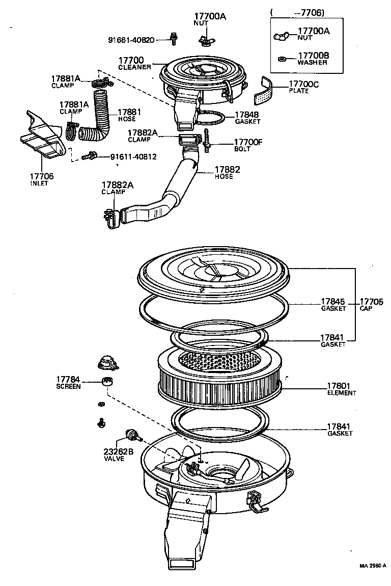 Exploded illustration MA2580A