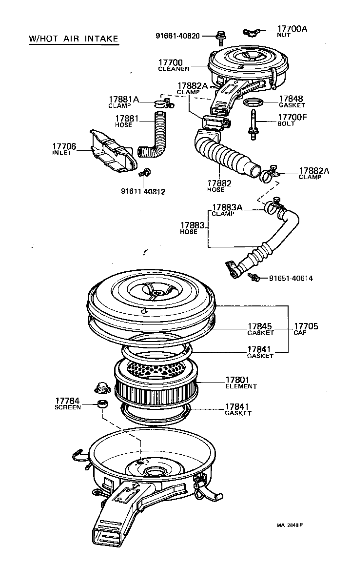 Exploded illustration MA2848F