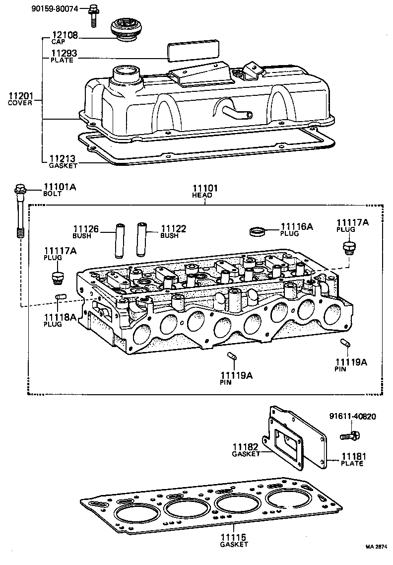 Exploded illustration MA2874
