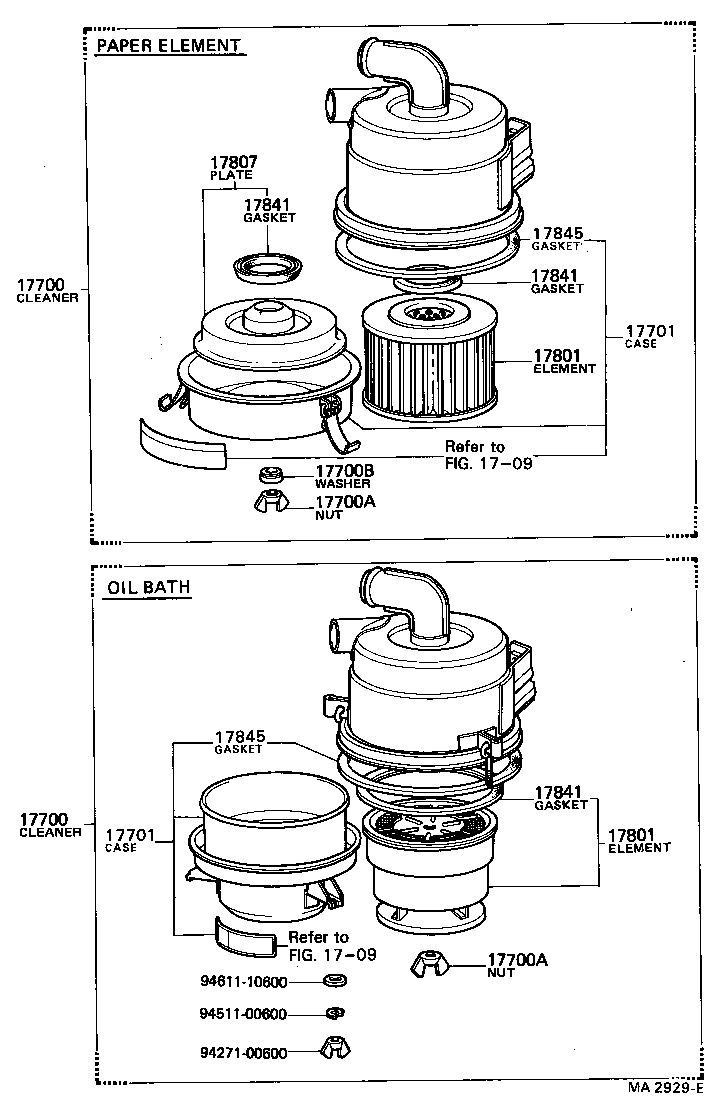 Exploded illustration MA2929E