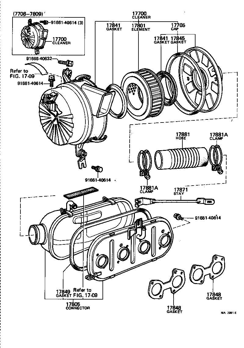 Exploded illustration MA2991E