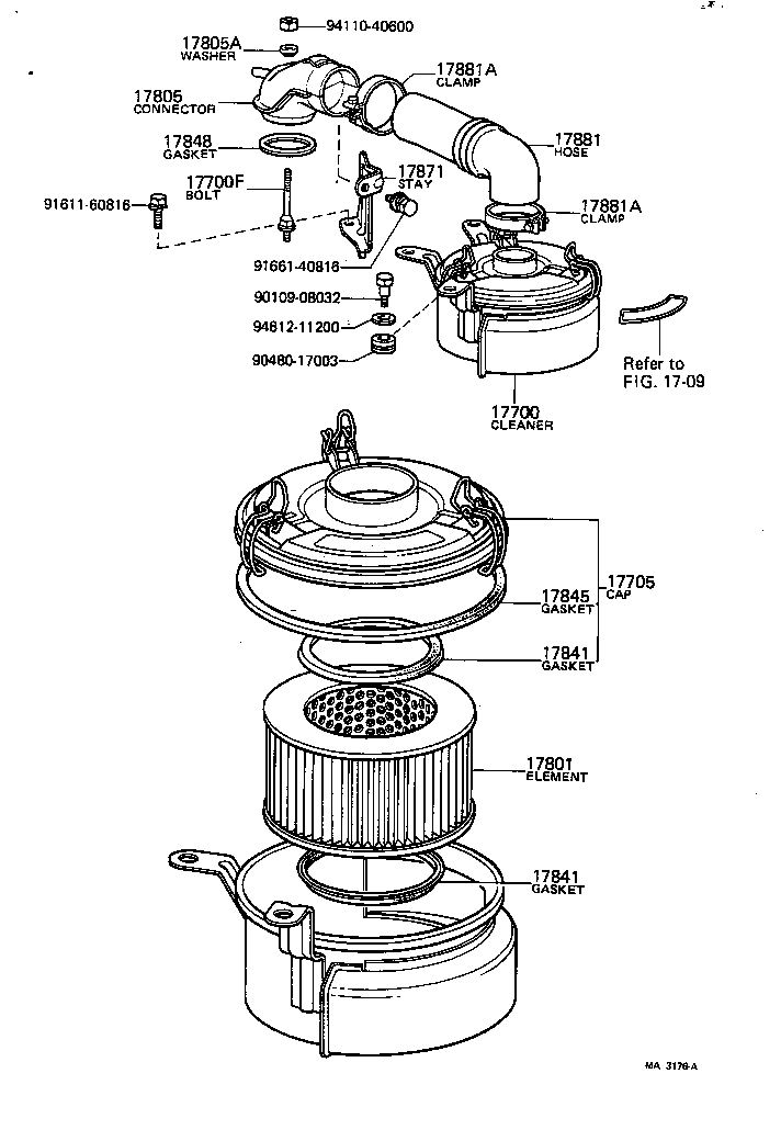 Exploded illustration MA3176A