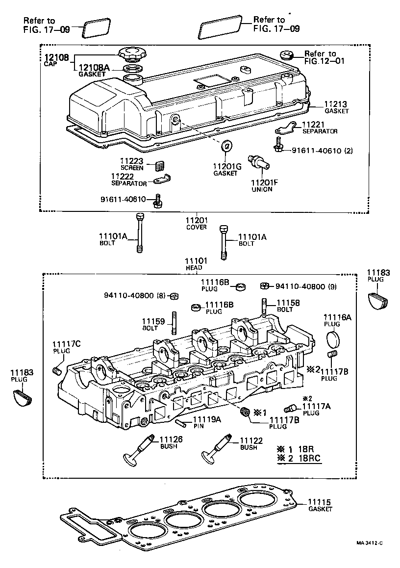 Exploded illustration MA3412C