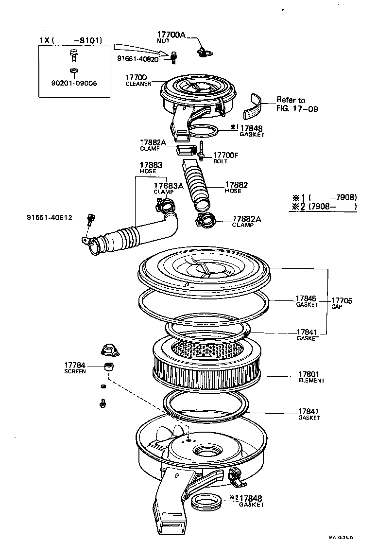 Exploded illustration MA3535D