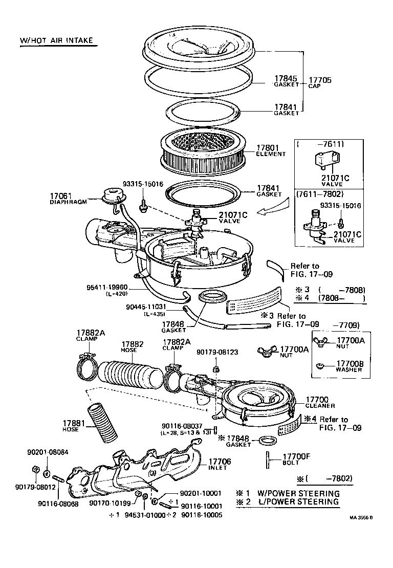 Exploded illustration MA3556B