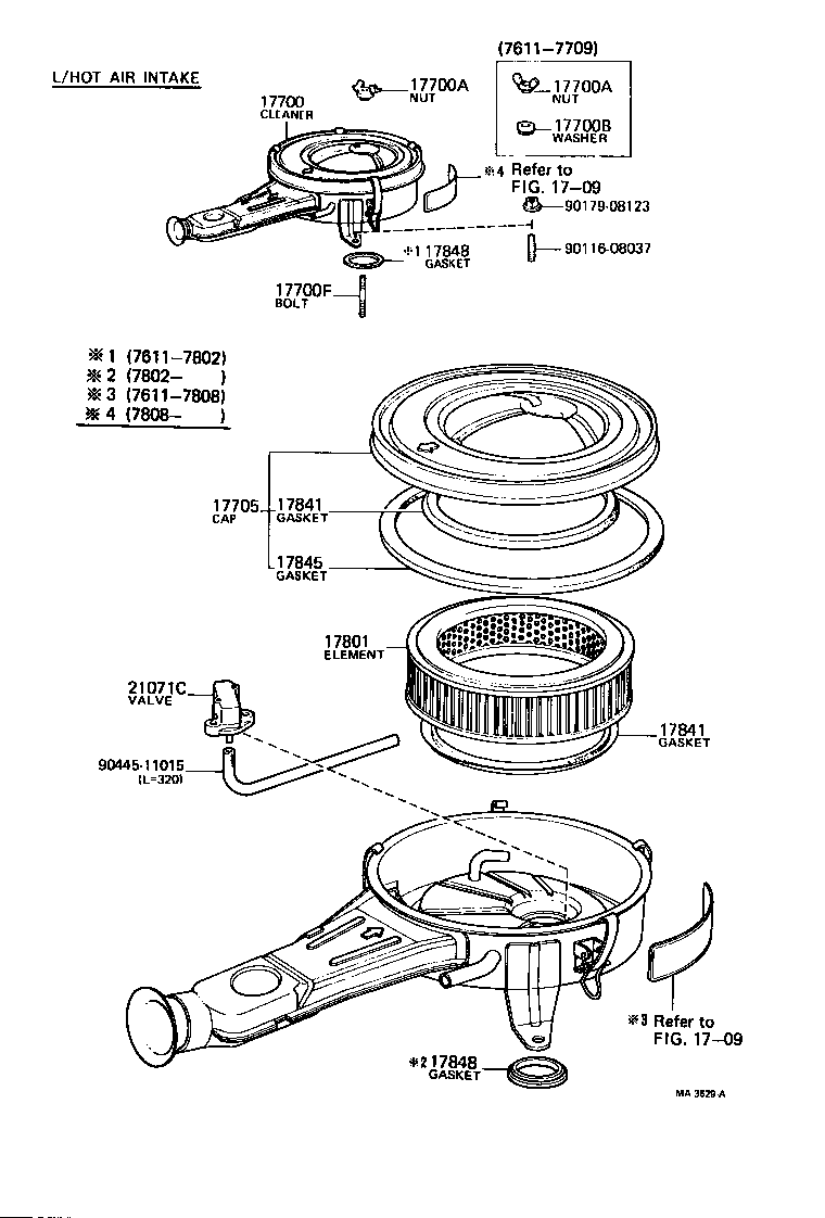Exploded illustration MA3629A