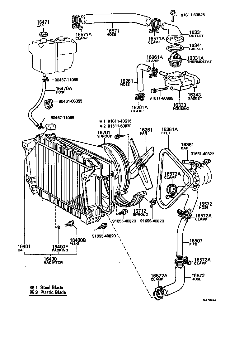 Exploded illustration MA3899B
