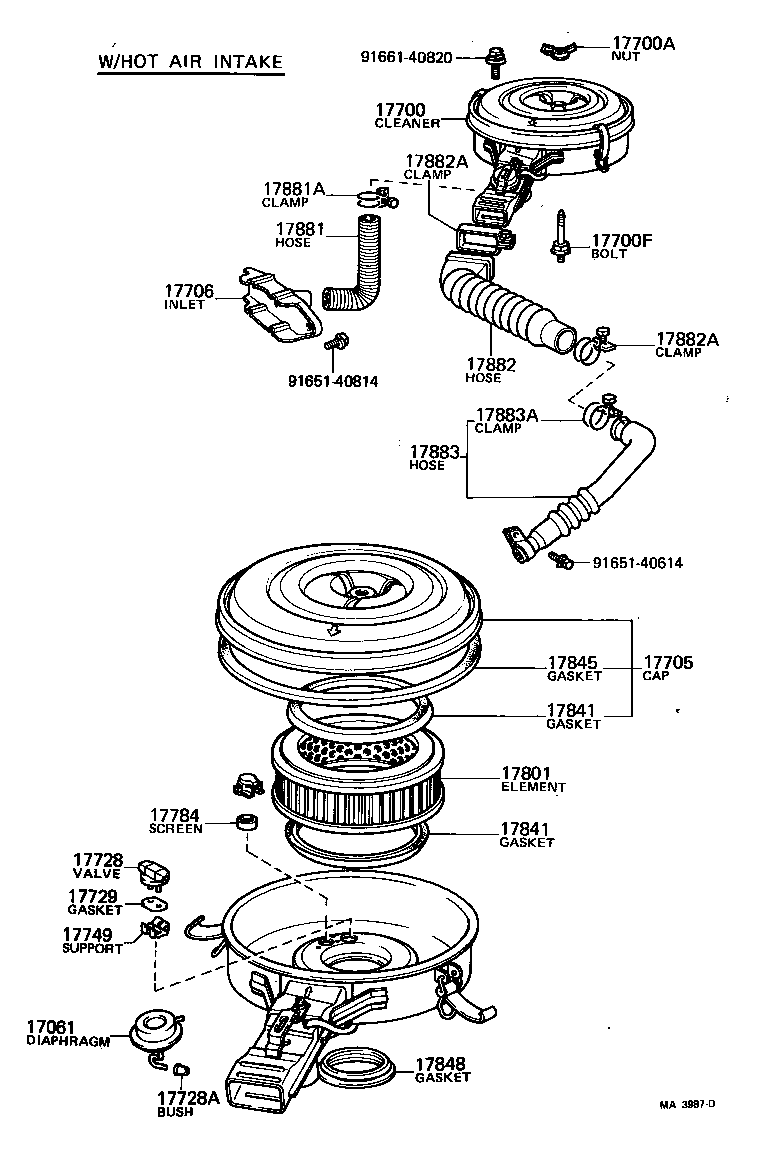 Exploded illustration MA3987D