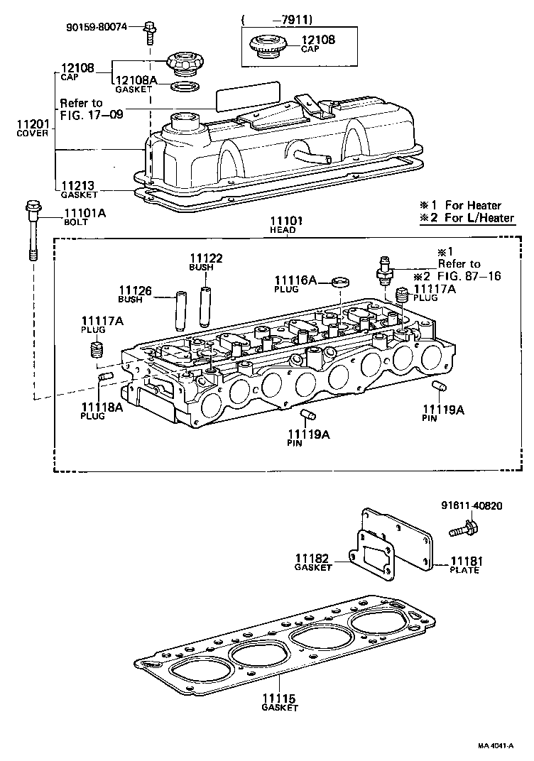 Exploded illustration MA4041A