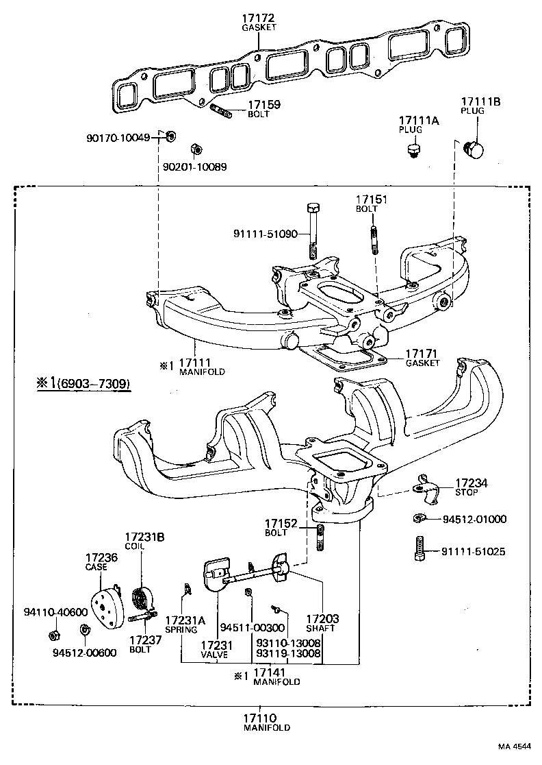 Exploded illustration MA4544
