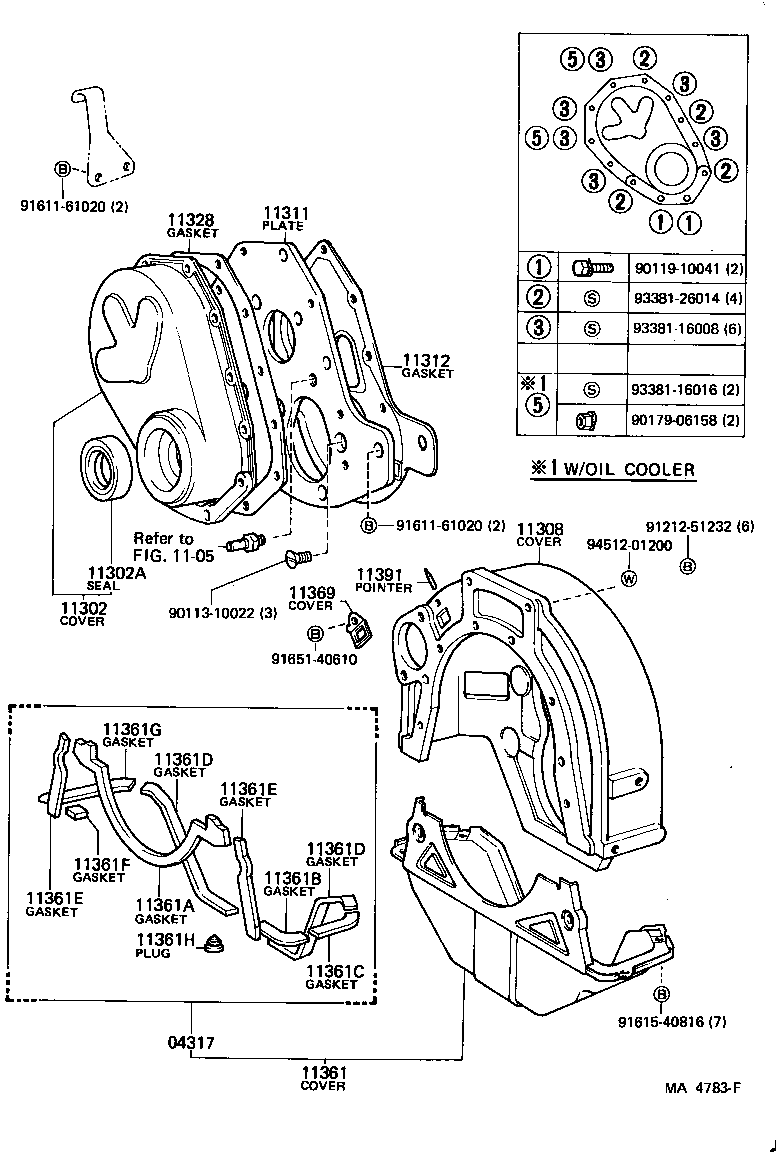 Exploded illustration MA4783F