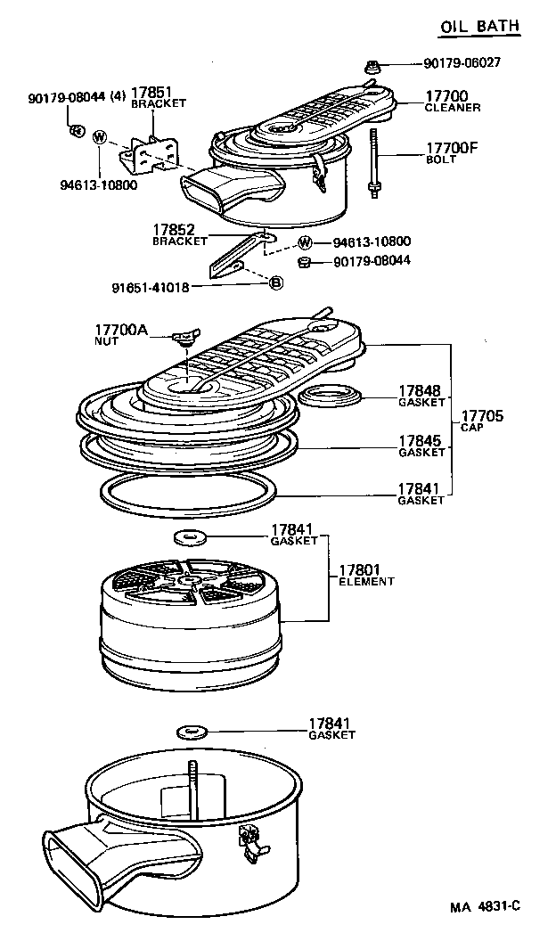 Exploded illustration MA4831C