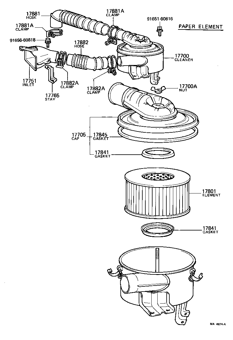 Exploded illustration MA4874A