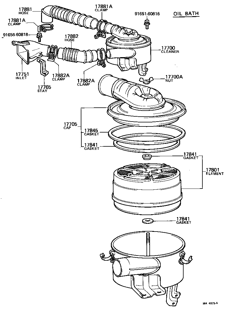 Exploded illustration MA4875A