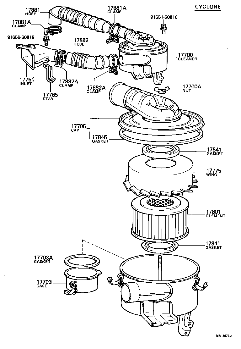 Exploded illustration MA4876A