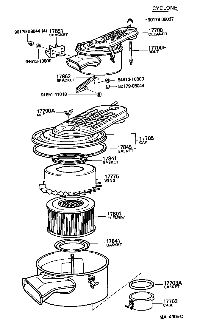 Exploded illustration MA4905C