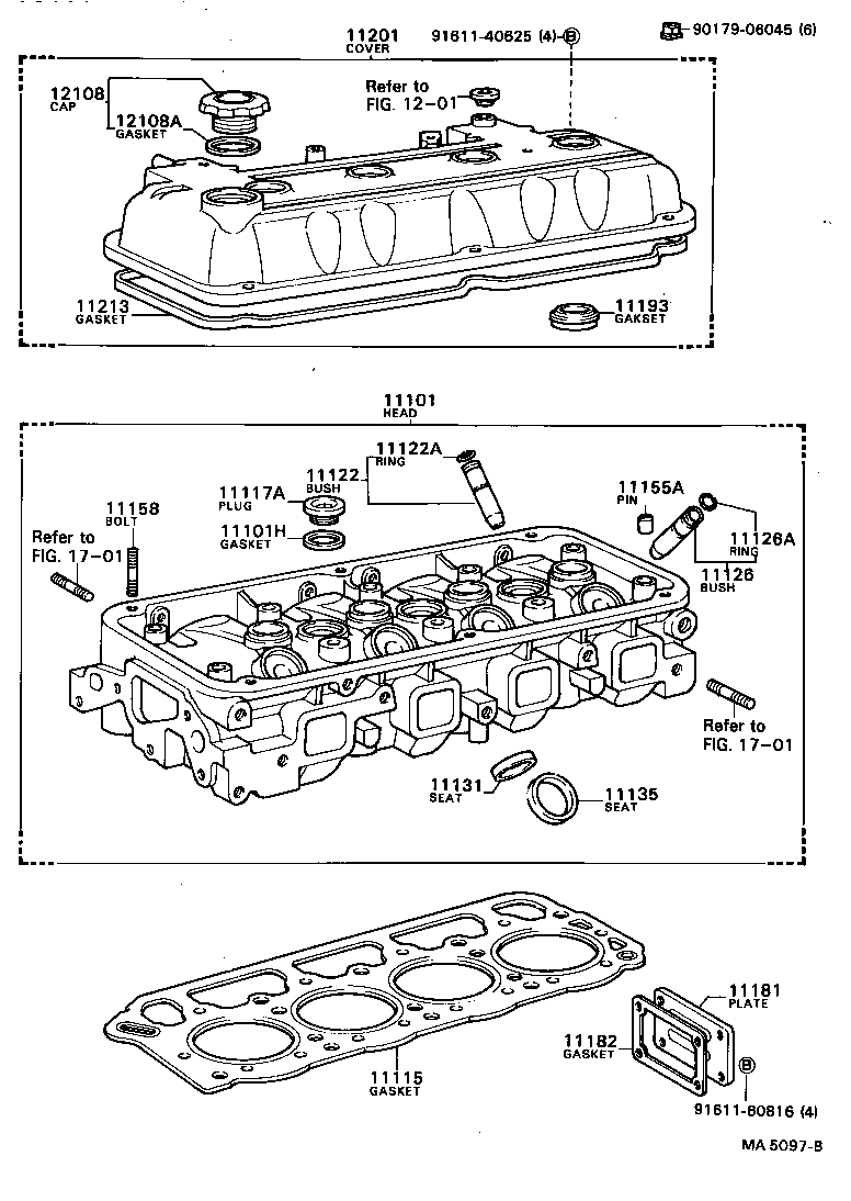 Exploded illustration MA5097B