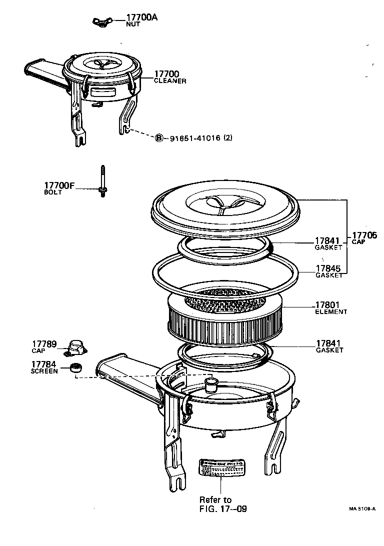 Exploded illustration MA5109A