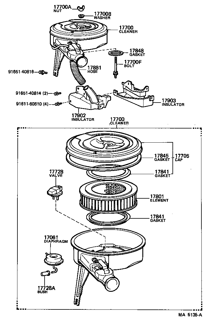 Exploded illustration MA5135A