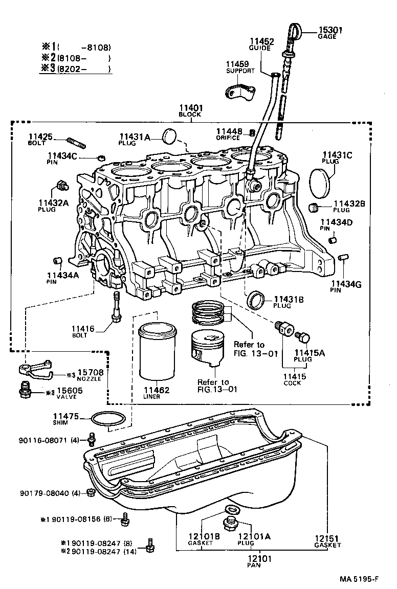 Exploded illustration MA5195F