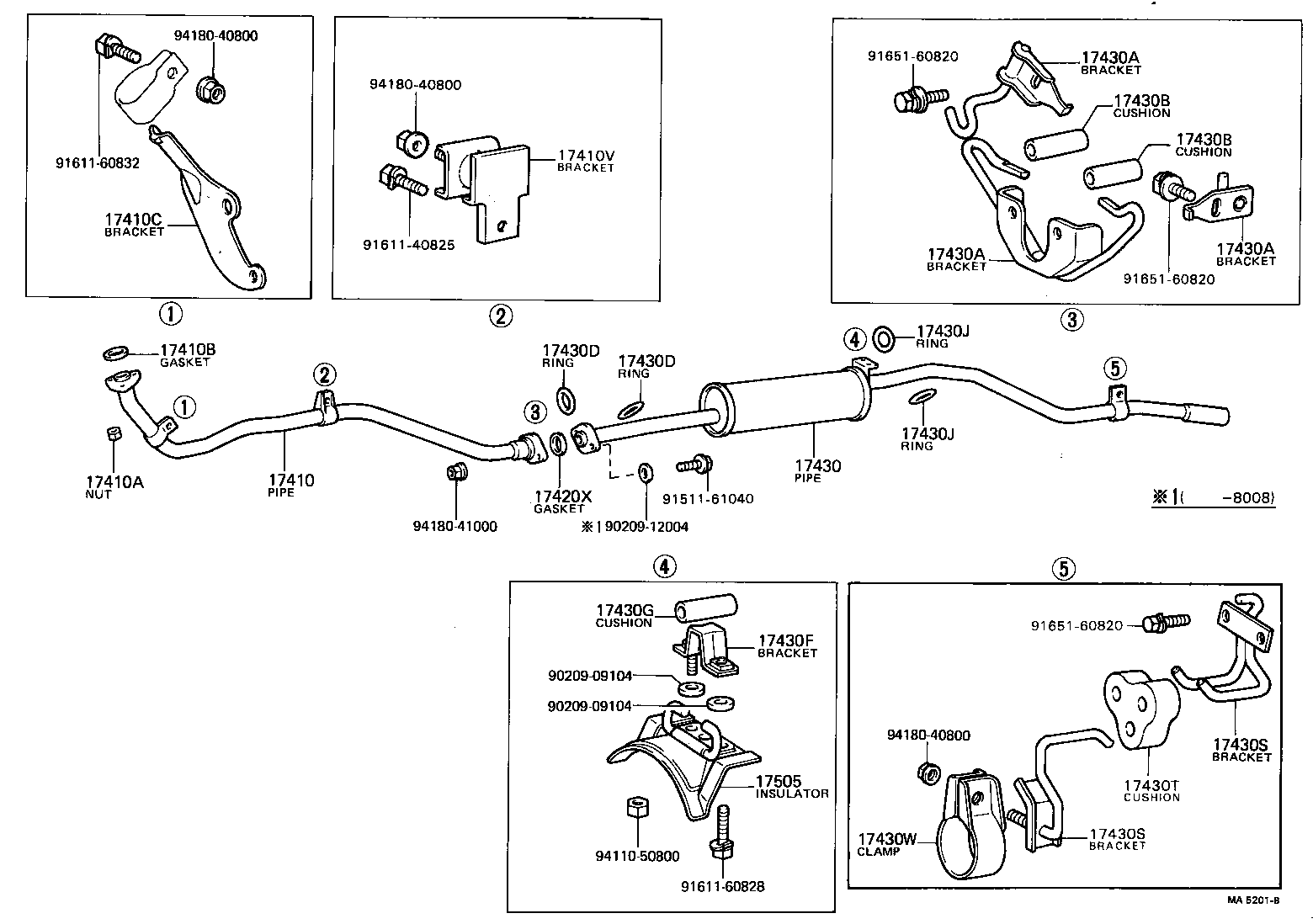 Exploded illustration MA5201B
