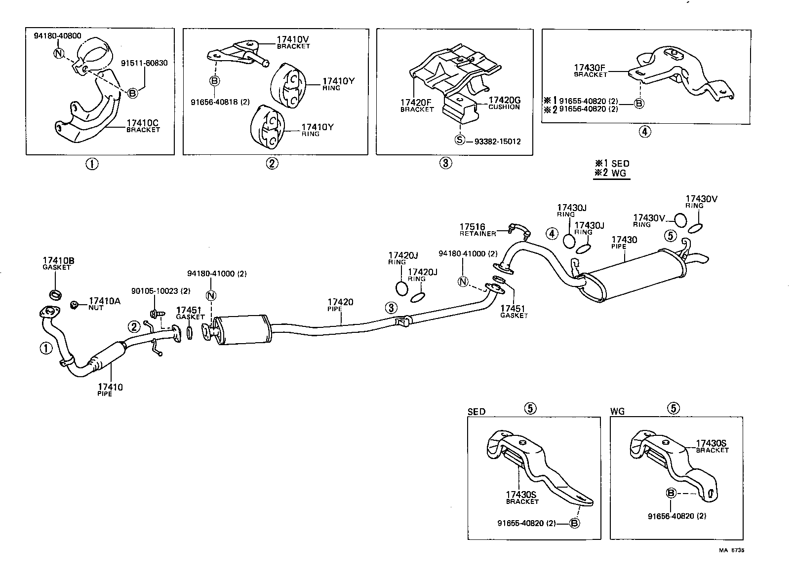 Exploded illustration MA5735