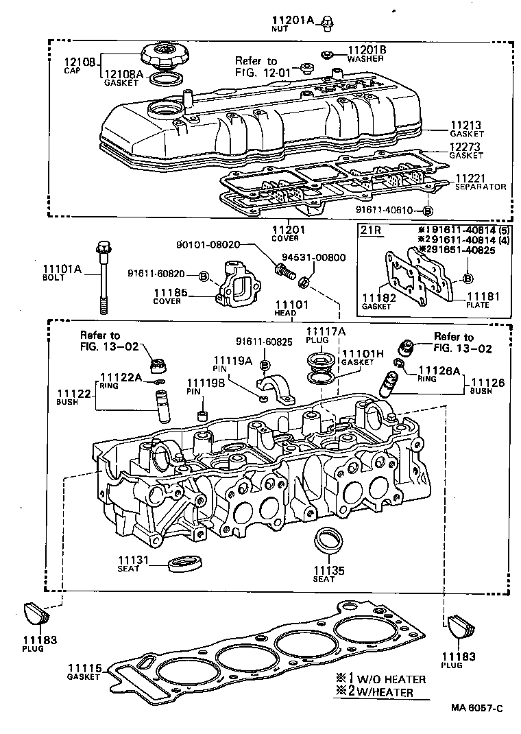 Exploded illustration MA6057C