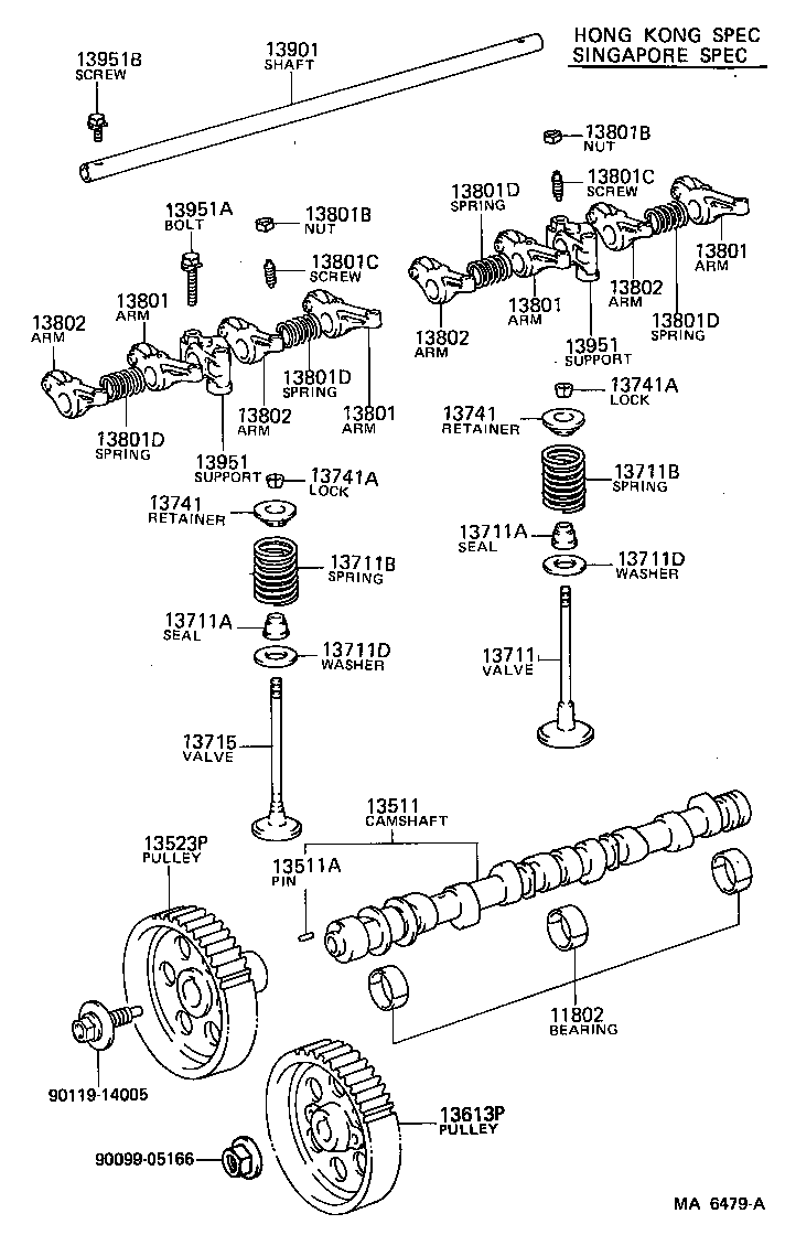 Exploded illustration MA6479A