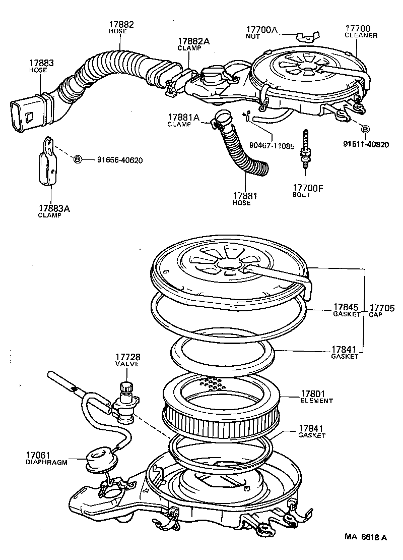 Exploded illustration MA6618A