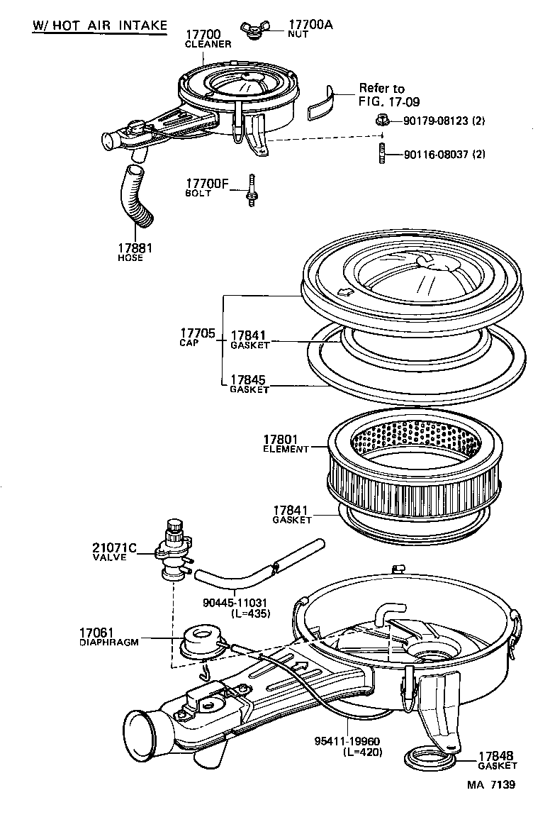 Exploded illustration MA7139