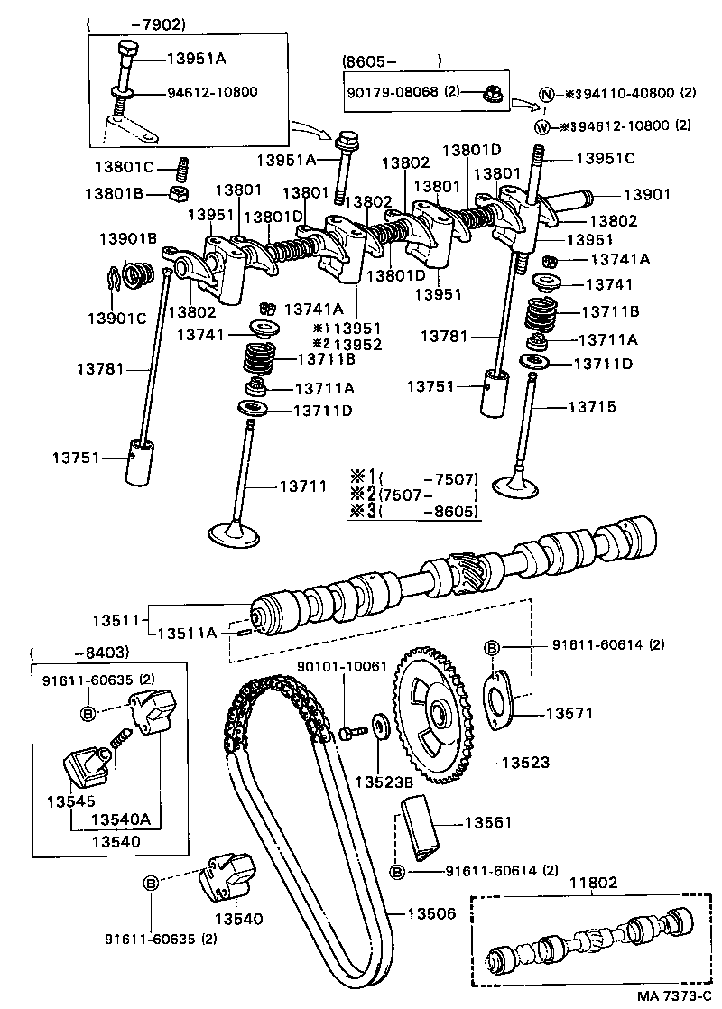 Exploded illustration MA7373C