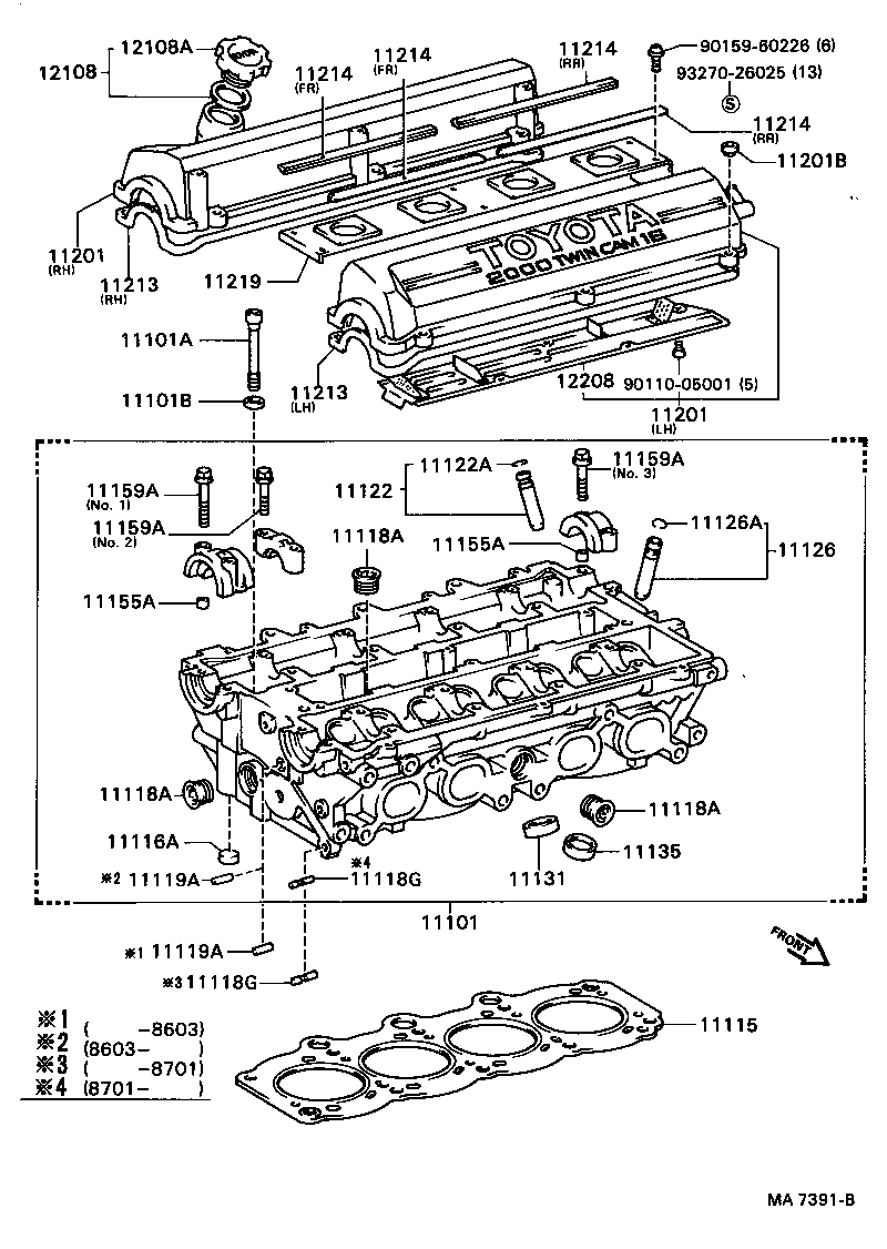 Exploded illustration MA7391B