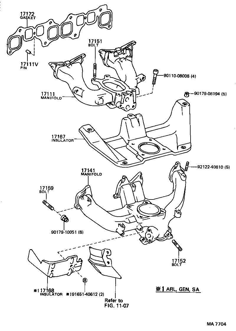 Exploded illustration MA7704