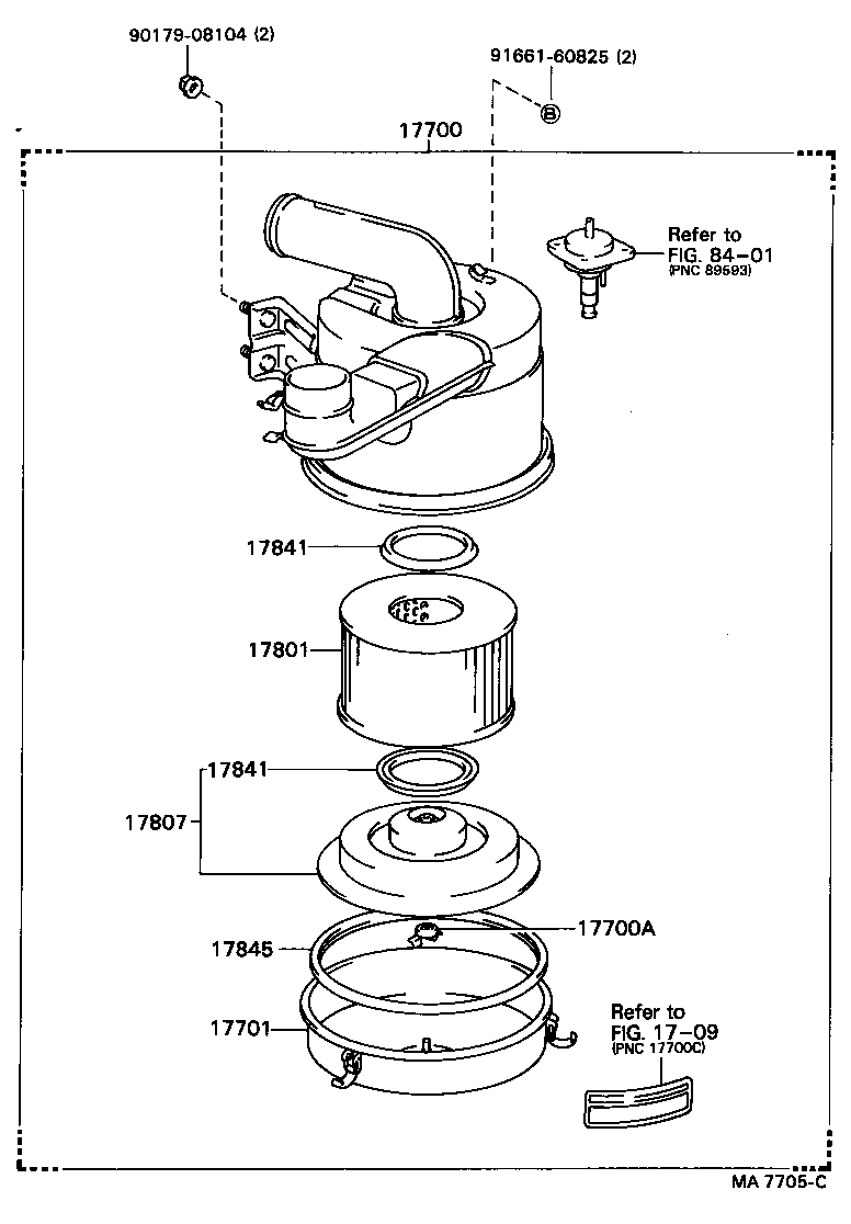Exploded illustration MA7705C